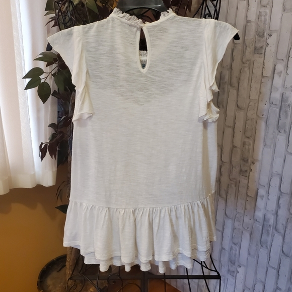 LUCKY BRAND WHITE EMBROIDERED SHIRT SIZE S - Picture 7 of 14